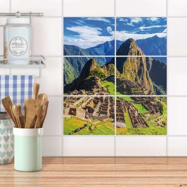 Fliesenfolie [quer] für Küche & Bad Design: Machu Picchu 25x20 cm