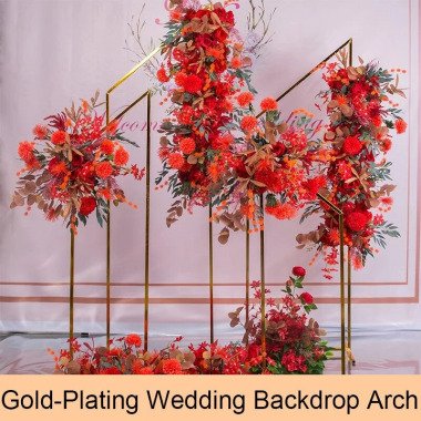 Glänzend Vergoldet Hochzeit Requisiten Metall