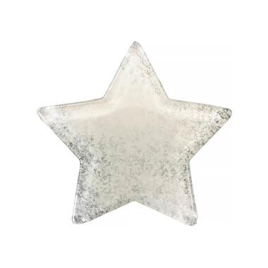 Grabstein Ornament & Sternförmiges Ornamentglas in strahlendem Weiß Glasornament