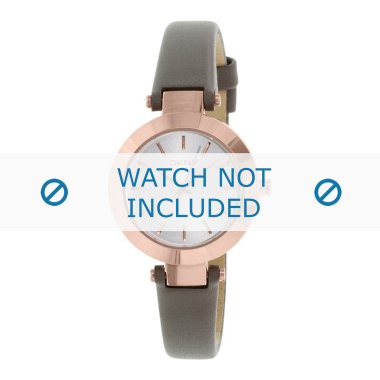 Lederband für Uhren in Grau & Uhrenarmband DKNY NY2301 Leder Grau 8mm