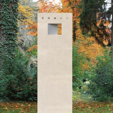 Moderner Grabstein Doppelgrab & Doppelgrabstein Naturstein modern mit Öffnung Modica