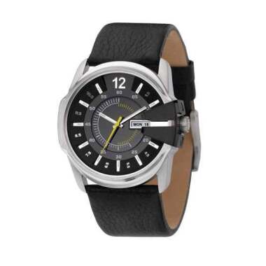 Diesel Lederband für Uhren & Uhrenarmband Diesel DZ1295 Leder Schwarz 27mm
