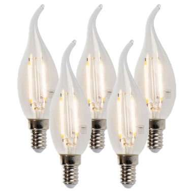 Luedd Set mit 5 dimmbaren E14-LED-Kerzenlampen