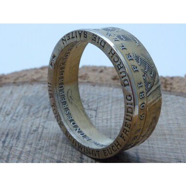 Ring | 24 Ct. Vergoldet Aus 5Dm Münze, Ø19-23mm