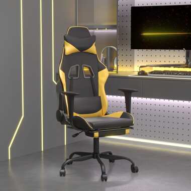 vidaXL Gaming-Stuhl mit Massage & Fußstütze