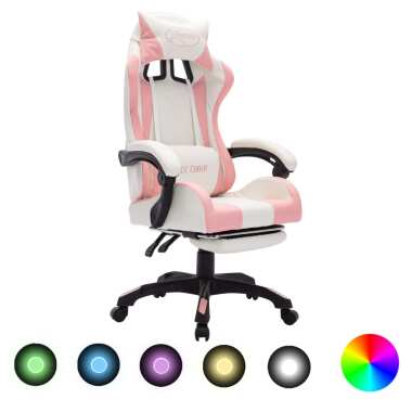 vidaXL Gaming-Stuhl mit RGB LED-Leuchten