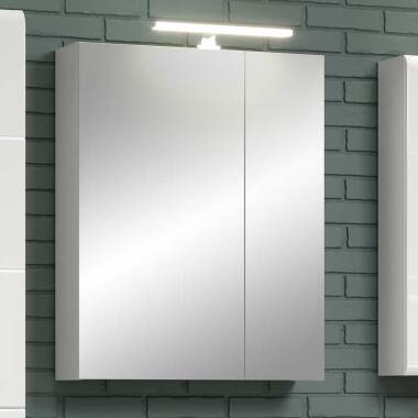 2-türiger Badezimmer Spiegelschrank in Weiß