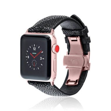 Apple Watch Band Stingray Mehrere Farben Erhältlich Edelstahl Und Rochenleder