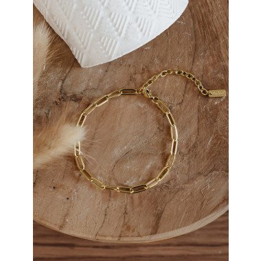 Armband aus Gold & Big Paperclip Bracelet Gold/Silber | 316L Edelstahl