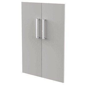 Designer Aluminiumregale & Kerkmann Priola Türen lichtgrau 106,0 cm
