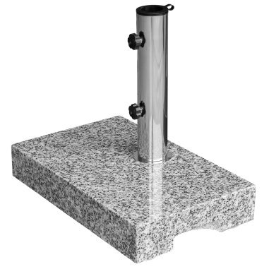 Grau Sonnenschirmständer Granit 25kg Balkonständer