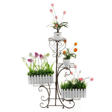 Mehrschichtiger Blumenständer Boden Kunststoff Blumentopf Regal Einfacher