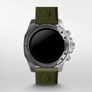Smartwatch in Grün & Uhrenarmband Smartwatch Diesel DZT2025 Leder Grün 22mm