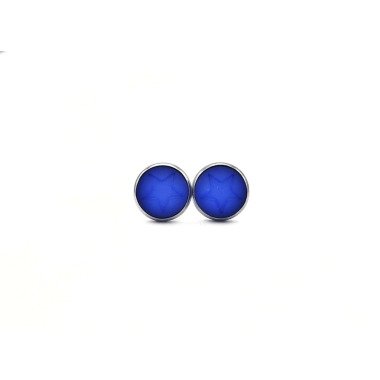 Stern-Ohrringe aus Edelstahl & Ohrstecker Stern, Blau, Edelstahl Fassung