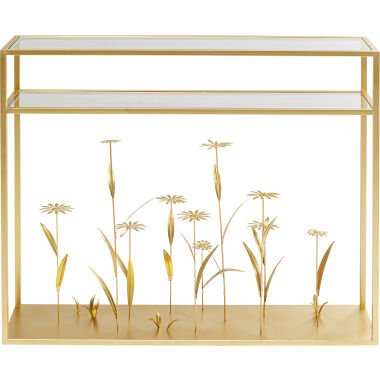 Design Wandkonsole & Konsole Flower Meadow Gold 100cm