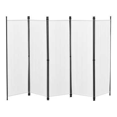 [en.casa] Raumteiler Huesca 5-teilig 250x171 cm Weiß
