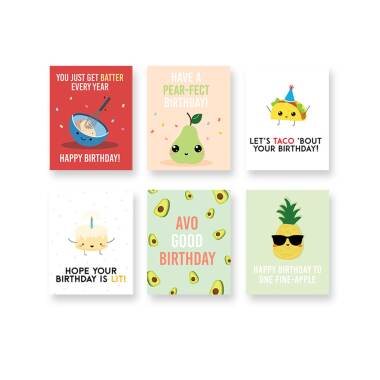 Essen Geburtstagskarte 6 Pack | Briefpapier-Geschenkset