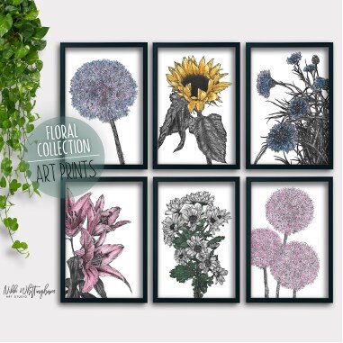 Floral Art Print Collection Kunstdrucke Set