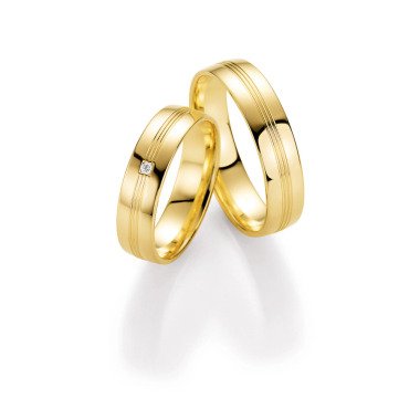 Gold-Ehering mit Diamant & Gold Goldringe Mit Diamant Paar Ehering Verlobungsringe