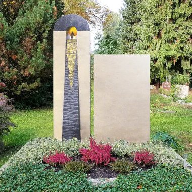 Grabstein aus Granit & Besonders schöner Grabstein mit Sonne kaufen Arreau