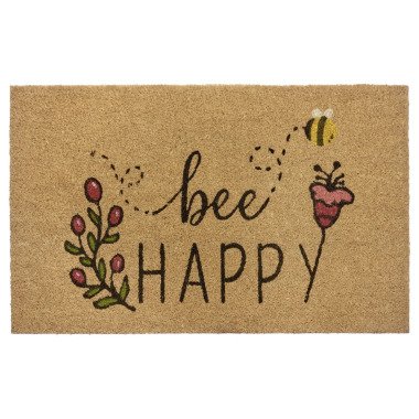 Kokos Fußmatte Bee Happy