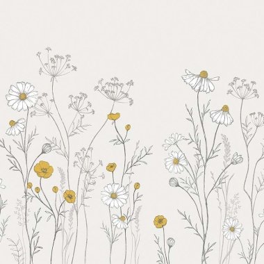 Lilipinso Vlies Tapete Wandbild Wildblumen