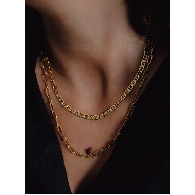 Mariner Necklace Gold/Silber | 316L Edelstahl, 18K Hochwertige Mehrfachvergoldun