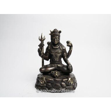 Miniatur Lord Shiva Skulptur, Bronze Shiva