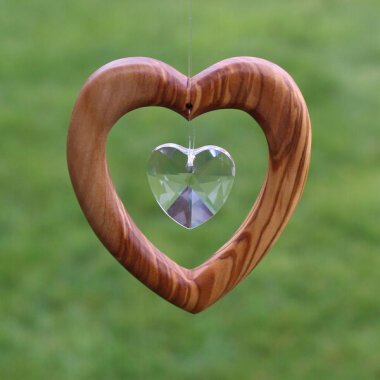 Mitienda Shop Fensterschmuck  Herz aus Holz elegant