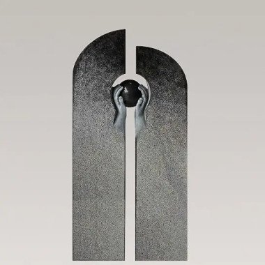 Moderner Grabstein Urnengrab & Urnengrabstein modern mit Granit Kugel Elvino