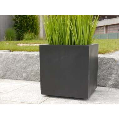 Pflanzkübel für ROLLEN, schwarz 60x60x60 cm
