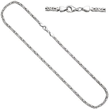 SIGO Königskette 925 Sterling Silber 3,1 mm 55 cm Kette Halskette Silberkette