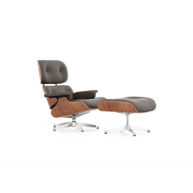 Funktionssessel in Braun & Vitra Lounge Chair & Ottoman neue Maße poliert