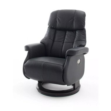 Relaxsessel Calgary XL in schwarz Leder elektrisch verstellbar Funktionssessel