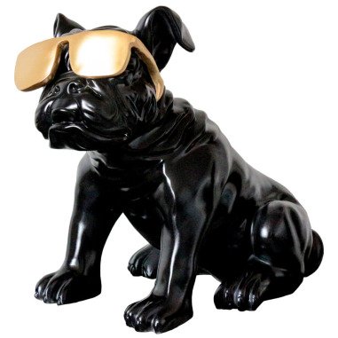 Bulldogge mit Goldener Sonnenbrille