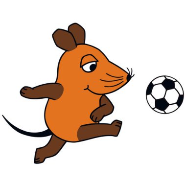 Die Maus Wandtattoo »Die Maus spielt Fußball«