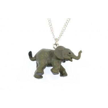 Elefantenkette Halskette Elefant Mini Elefantenbaby Aus Gummi Miniblings 45cm