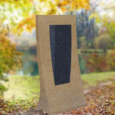 Grabstein für Doppelgrab aus Granit & Moderner Doppelgrab-Grabstein als
