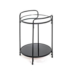 HAKU Möbel Beistelltisch Glas schwarz 37,0 x 37,0 x 50,0 cm