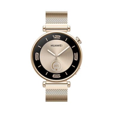 Huawei Watch GT 4 Smartwatch 41mm (Aurora) gold, gold Milanaise AMOLED-Display