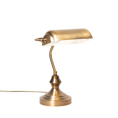 Klassische Tischlampe/Notarlampe Bronze Banker