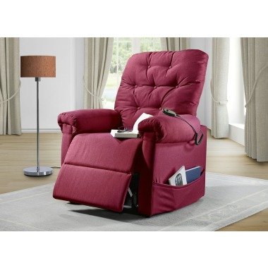 TV-Sessel mit Motor und Aufstehhilfe, Rot