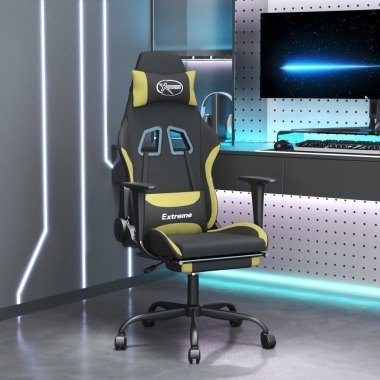 vidaXL Gaming-Stuhl mit Massage & Fußstütze