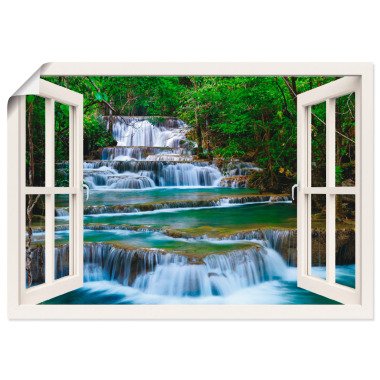 Artland Wandbild »Fensterblick Wasserfall