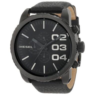 Diesel Lederband für Uhren & Uhrenarmband Diesel DZ4216 Leder Schwarz 26mm