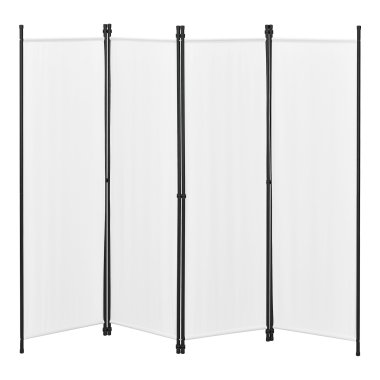 [en.casa] Raumteiler Huesca 4-teilig 200x171 cm Weiß