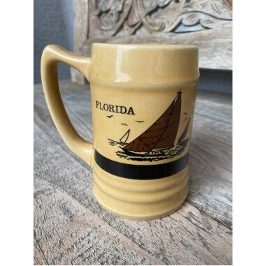 Florida Segelboot 1980Er Jahre Vintage Biege