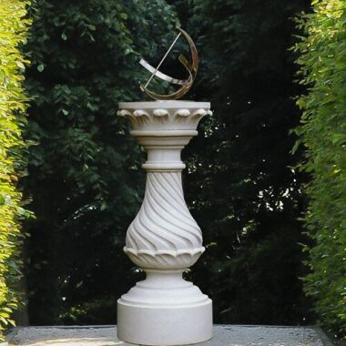 Garten Sonnenuhr mit Stein Podest Galileo / Terrakotta