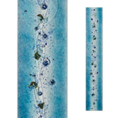 Glas Ornament für Grabstein in Blau & Besondere Stele aus Glas für Grabmal