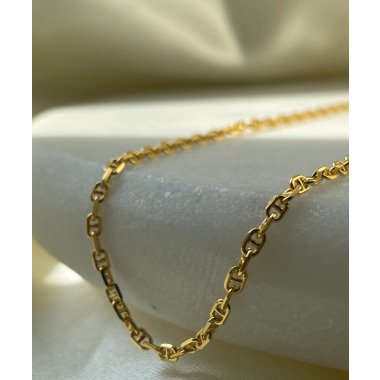 Gliederkette Gold/ Damen Halskette Kombinierbare Halskette/ Schlichte Chain/